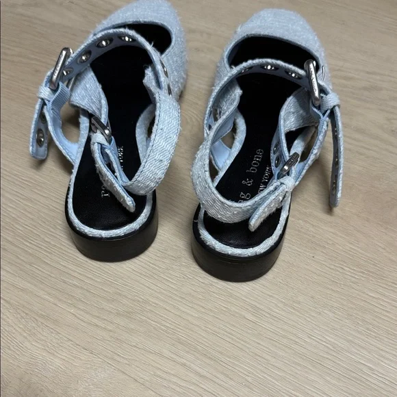 Rag & Bone Women's Light Blue Tweed Flats - Picture 6 of 8